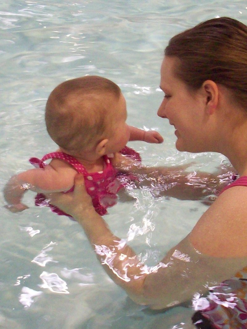 Swimming lessons with mom