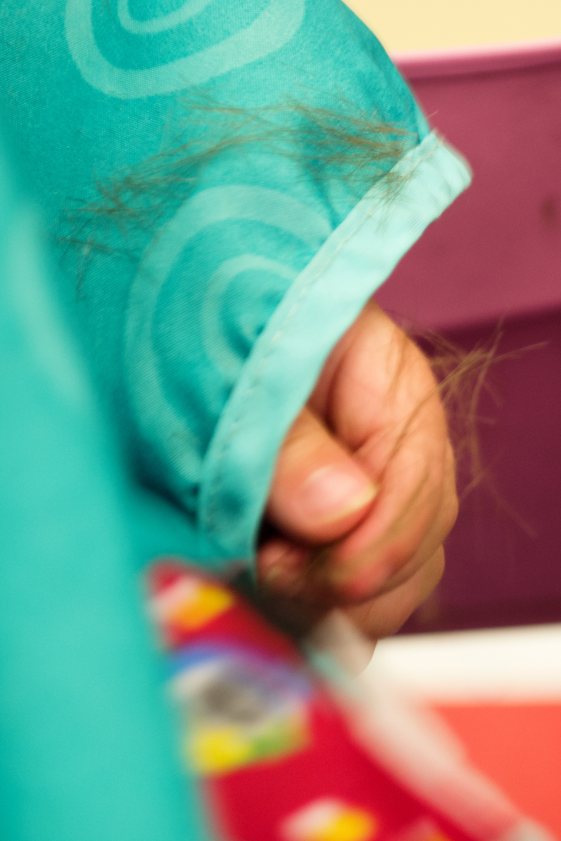 It comforted her to hold on to some of the hair that had fallen