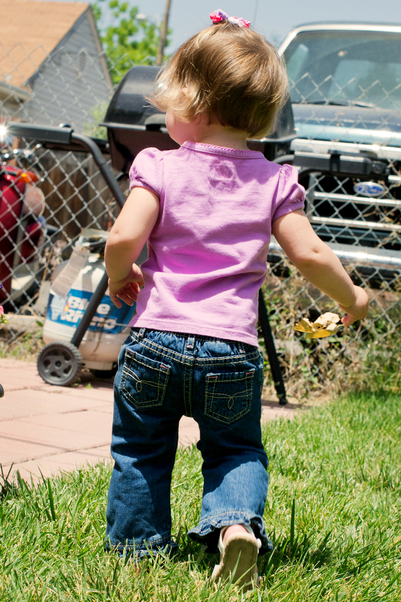 My 20m old daughter in 9m jeans