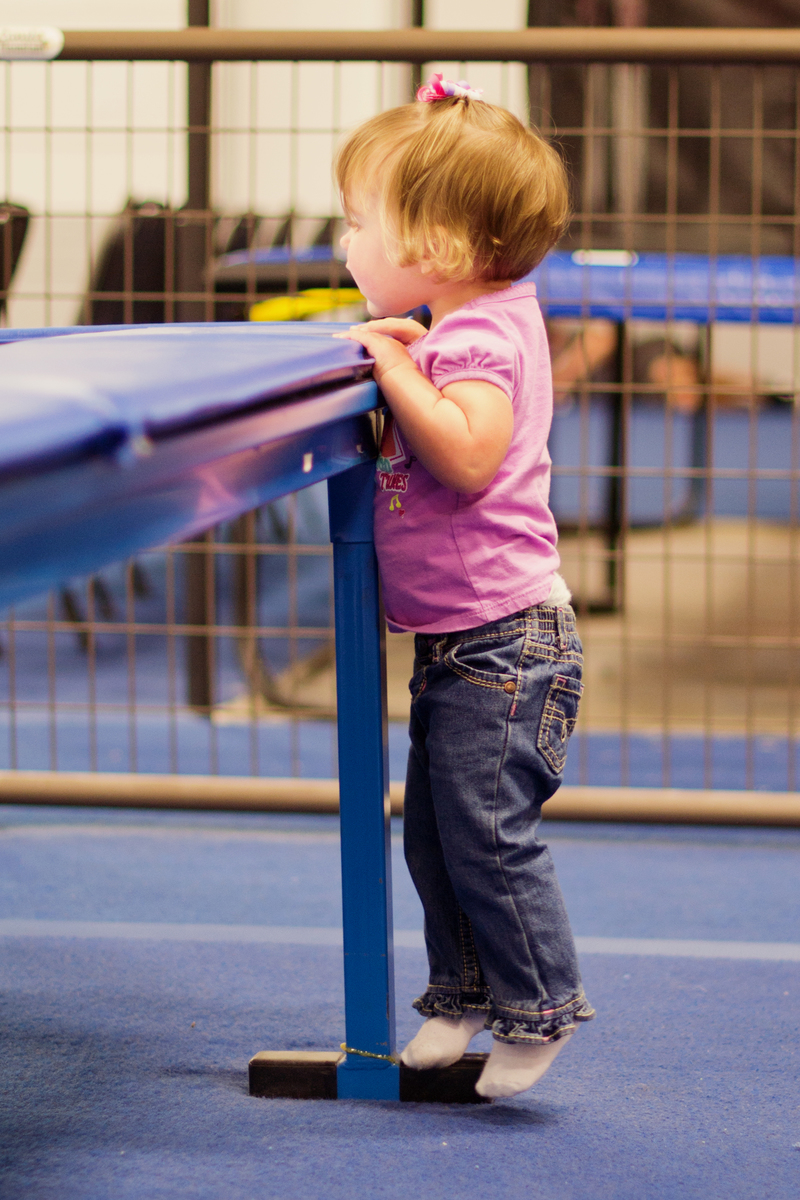 Checking out the trampoline