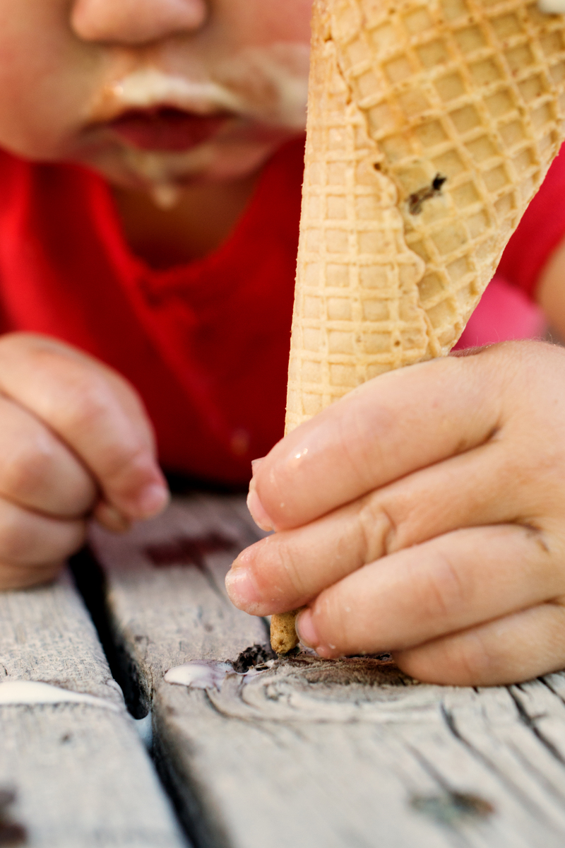 Coloring on the picnic table