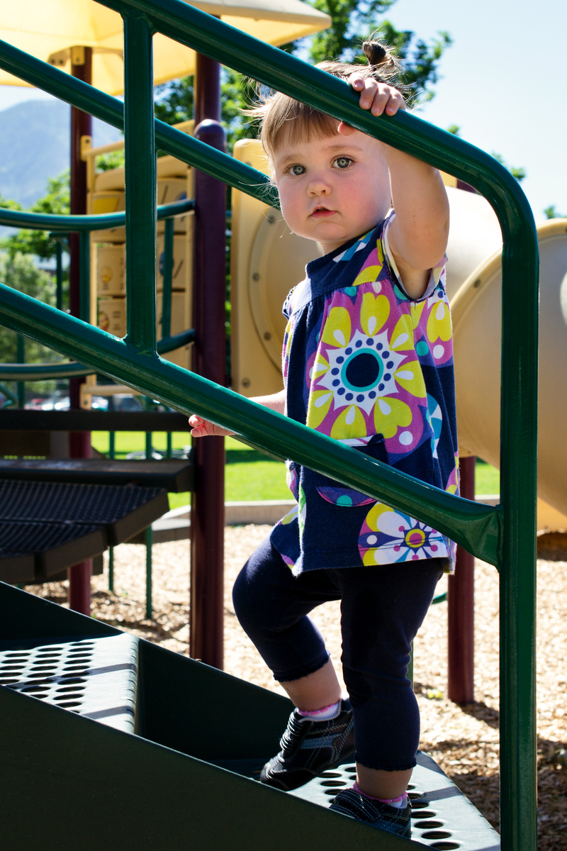 Finally walking up steps (with the help of a railing)