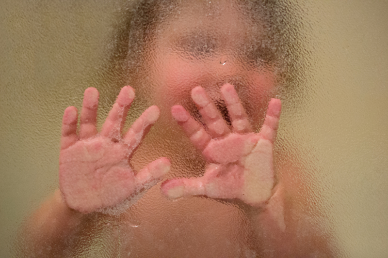 Playing with the shower door
