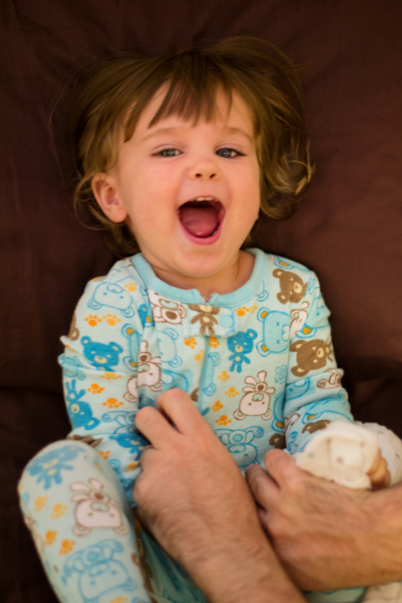 Getting tickled by Daddy