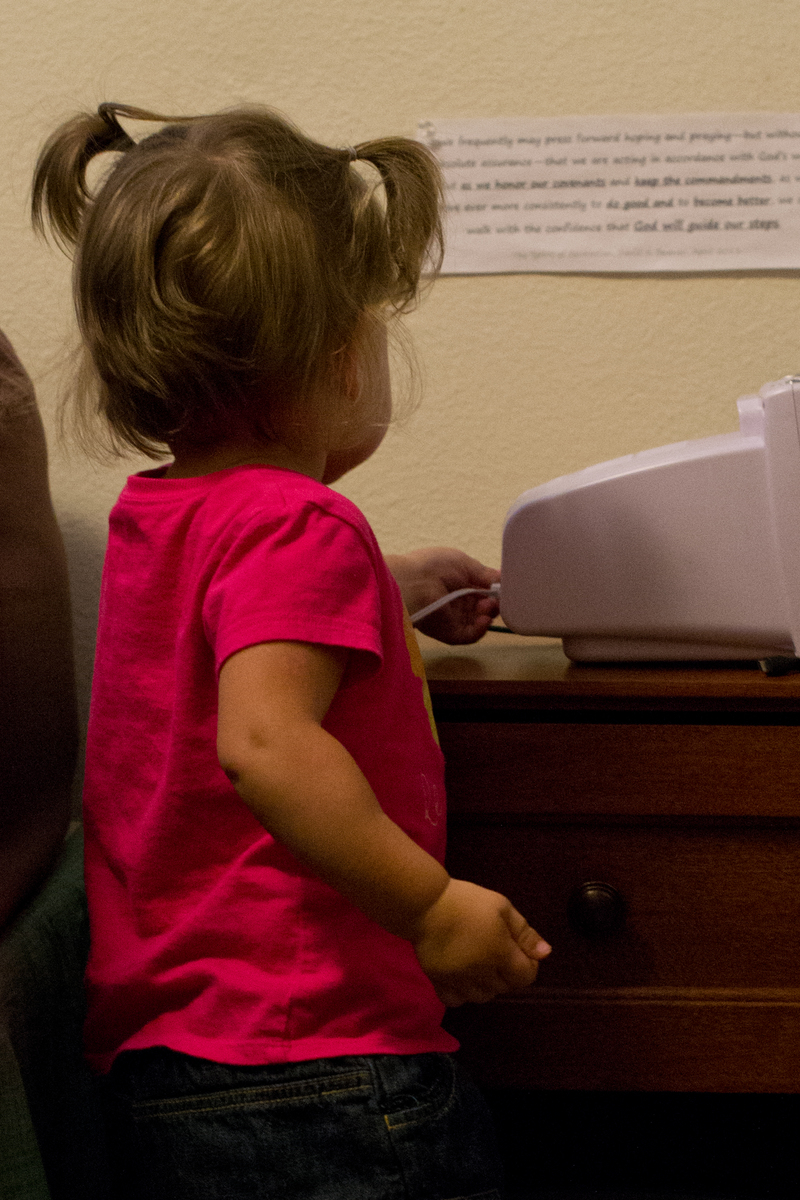 Playing around with the baby monitor