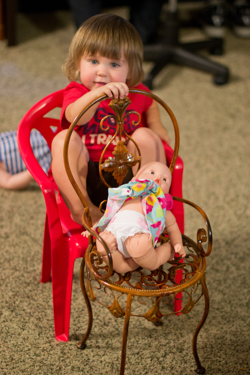 Choo choo! Em made a train.