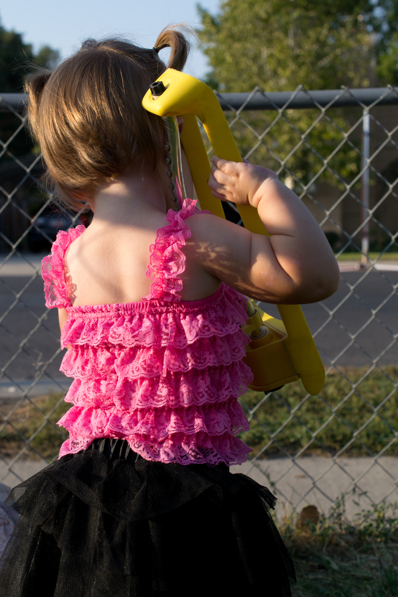 Talking on the "phone" to Nana.