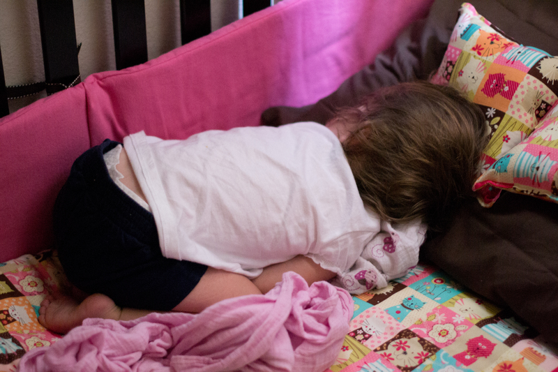 Napping on her new bedding
