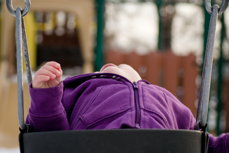 Don't take my picture, mom!