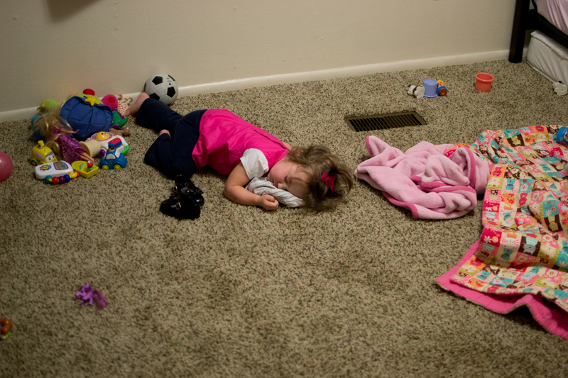 Napping on the floor