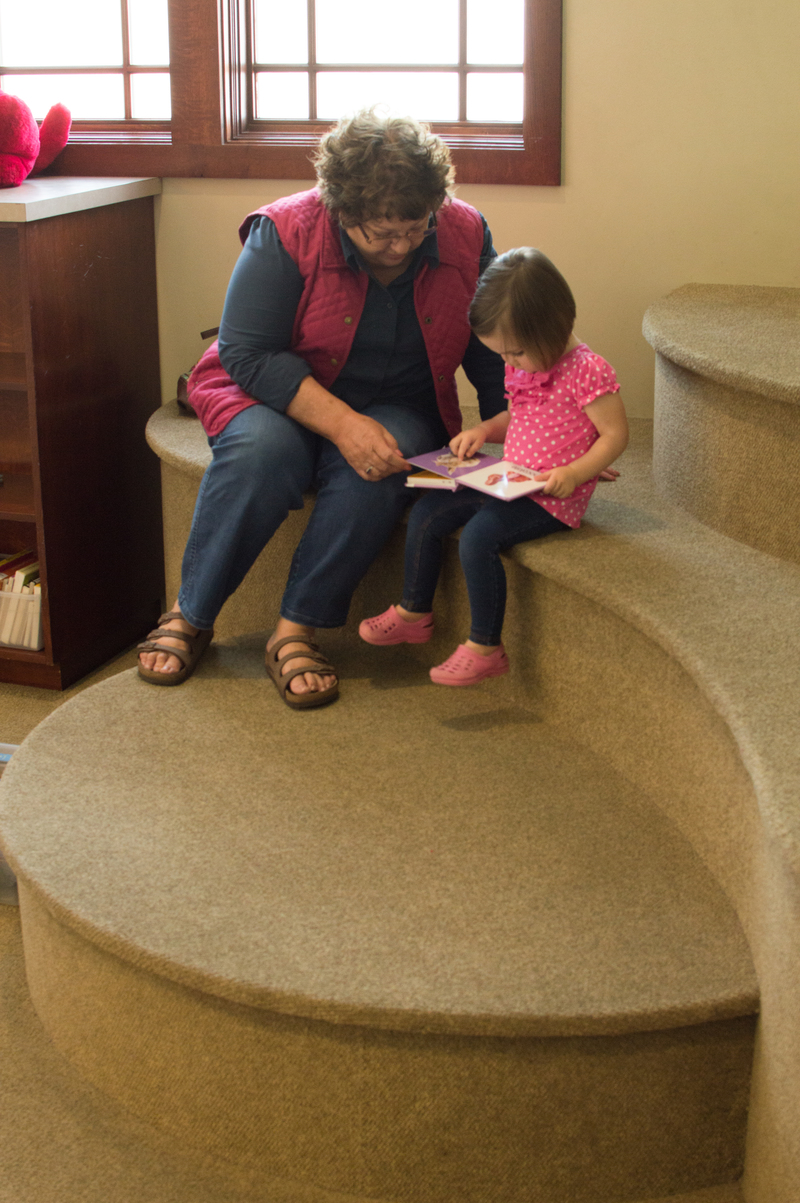 At the library with Nana