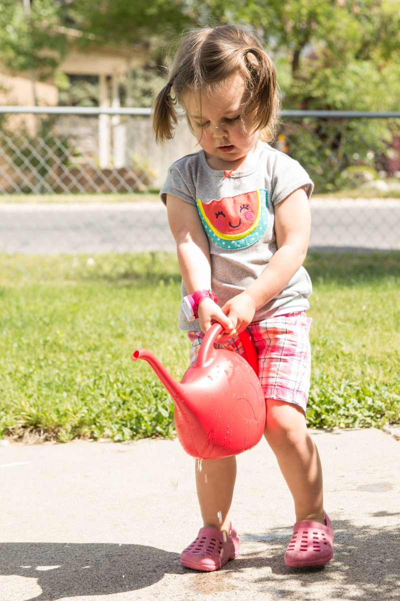 Doing her chores