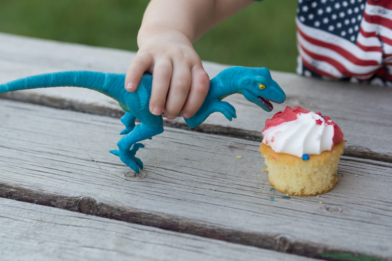 Even the dino wanted a cupcake