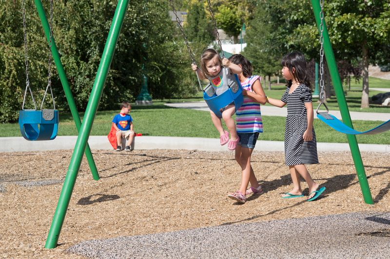 Being pushed by another kid