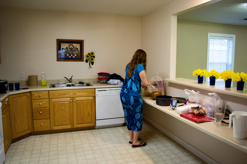 Prepping in the kitchen