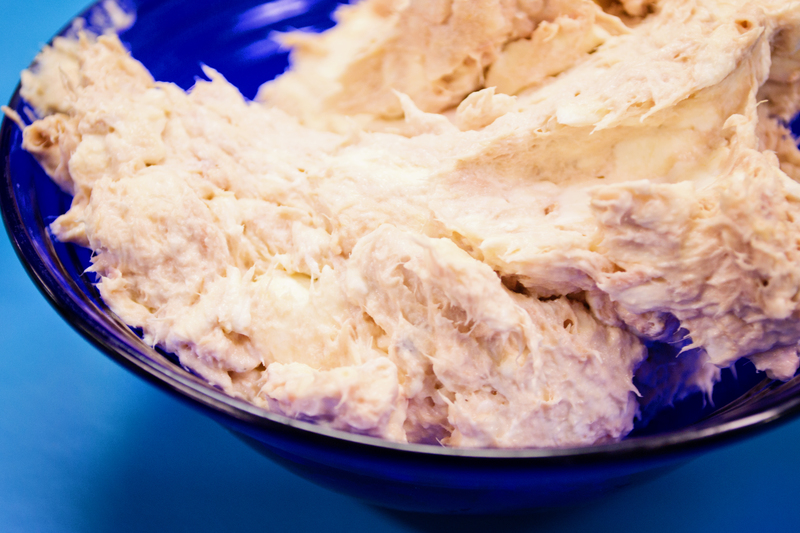 Tuna with cream cheese. Following what I remembered people doing while I worked in the BYUH Cafe, I mixed this tuna with rice and it was yummy!