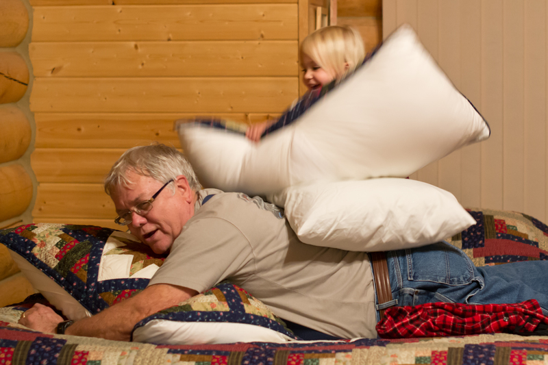 Making a Grandpa Sandwich