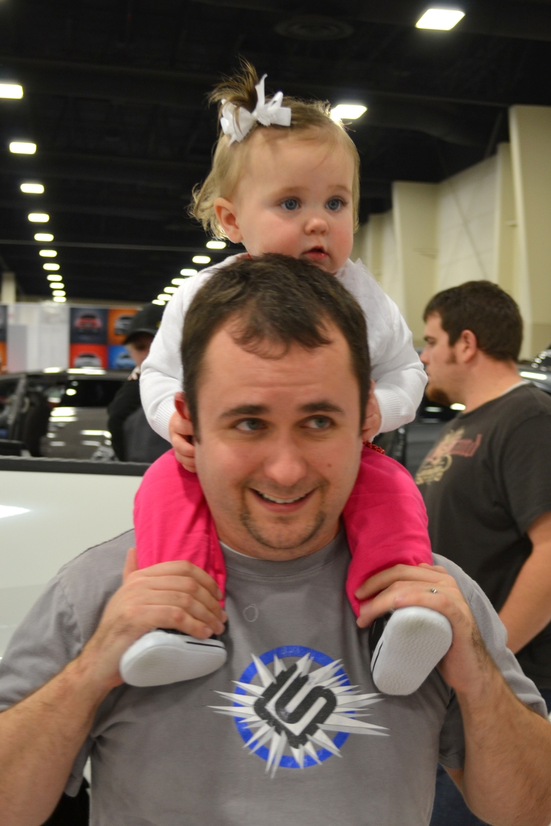 Holding Daddy by the ears