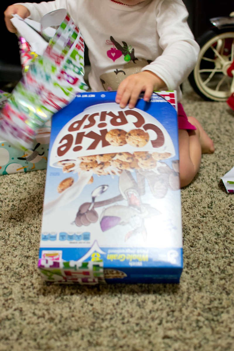 Em's sweet treat - we have a tradition of getting your favorite sugar cereal for Christmas.