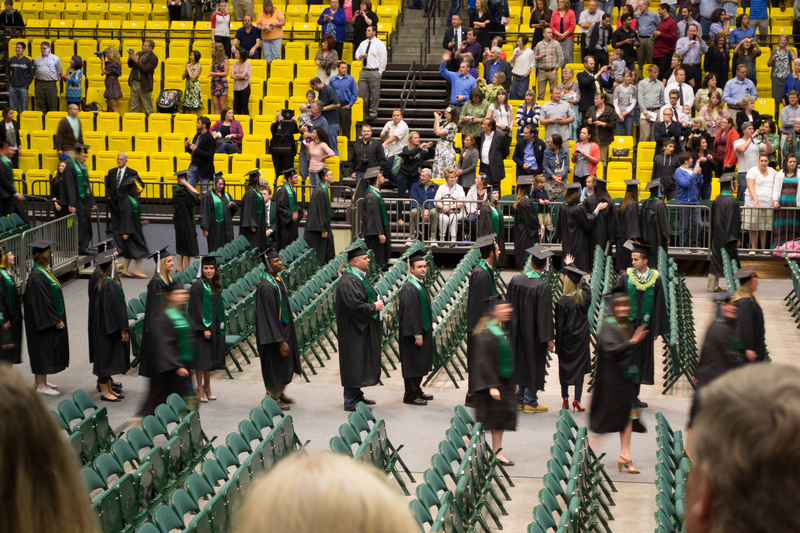 Getting ready to sit for Commencement
