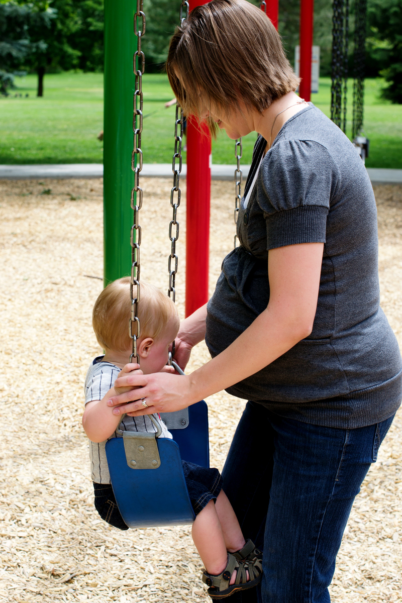 Trying the big boy swing
