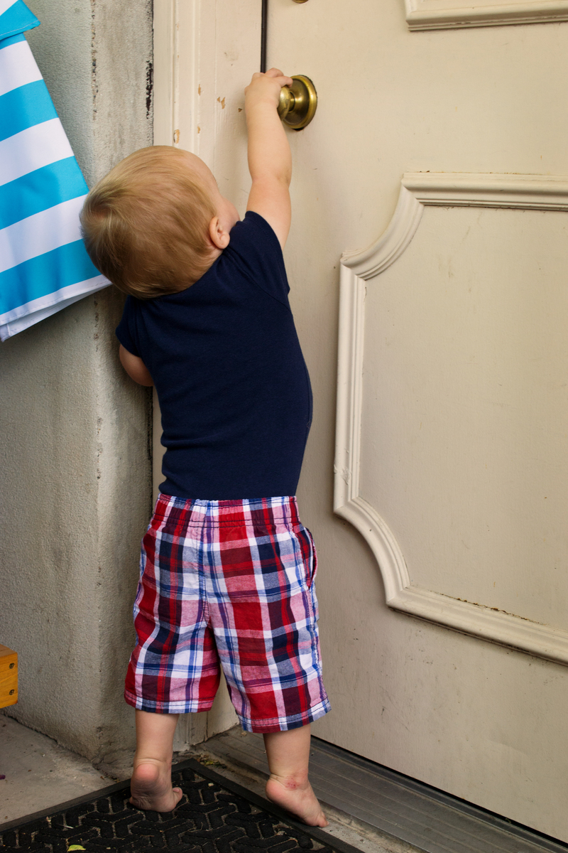 Maybe she needs me to help her open the door?