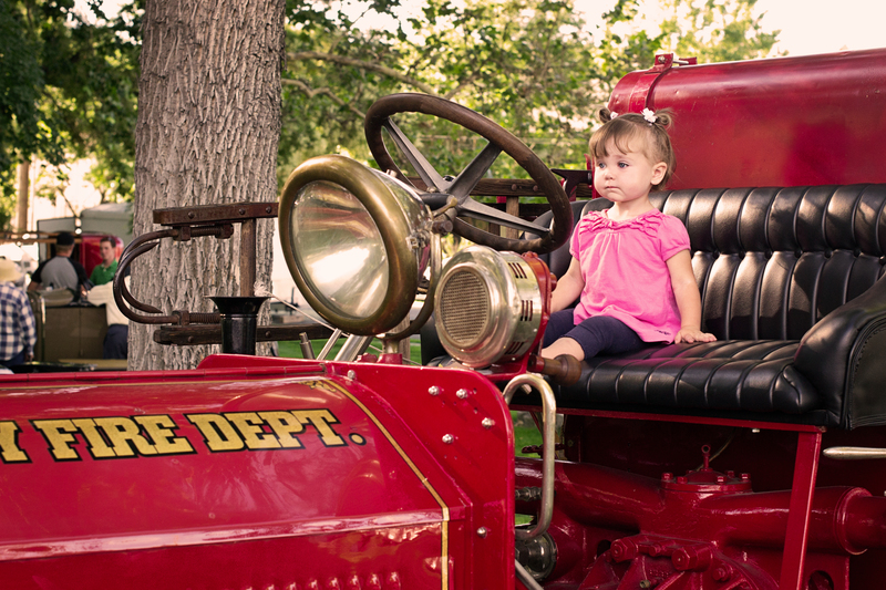 Em was allowed to get on it for a picture
