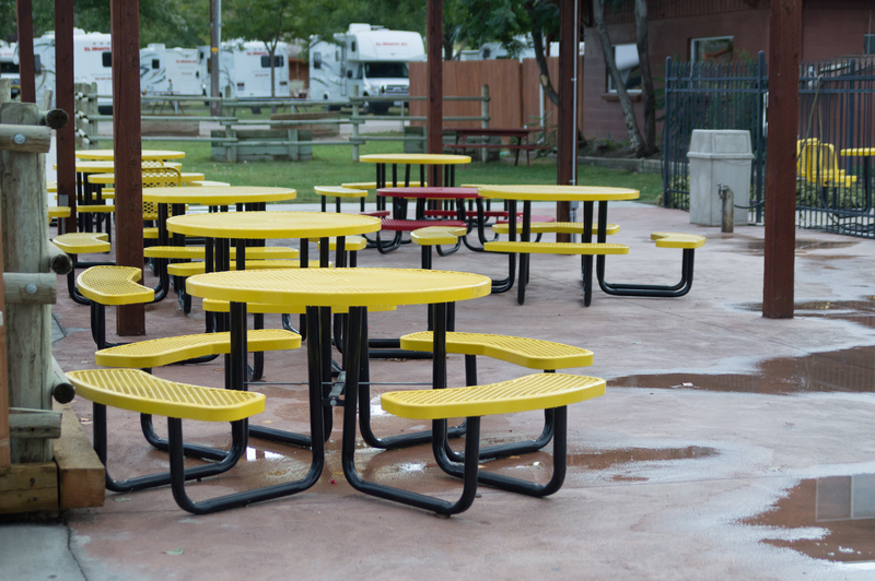 Tables. Red one is kid-sized