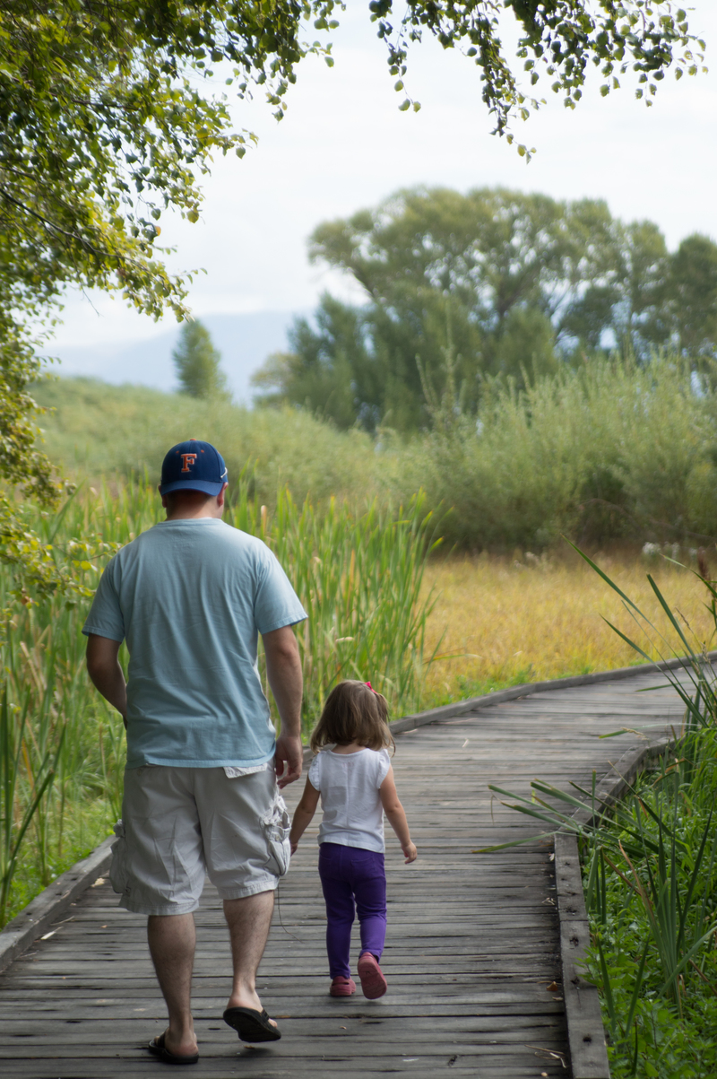 We walked along a boardwalk to get there