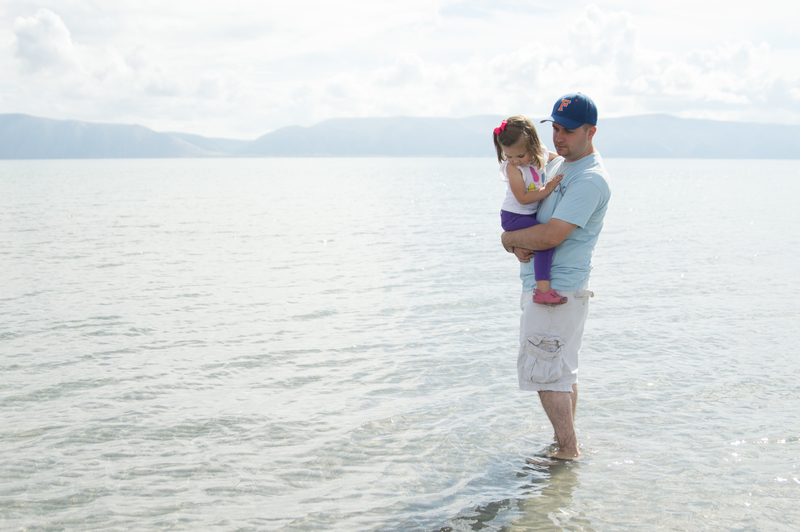As close as she'd get to the water