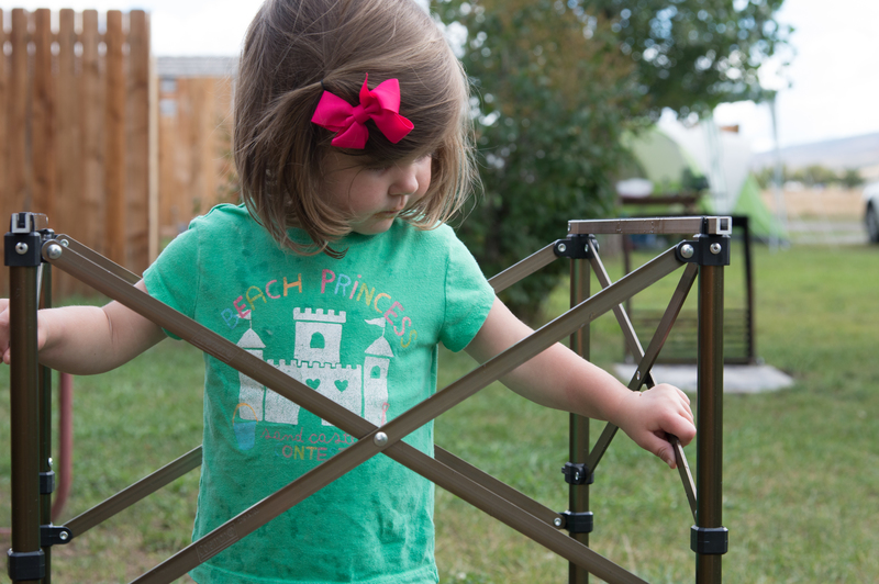 Playing in the stove stand