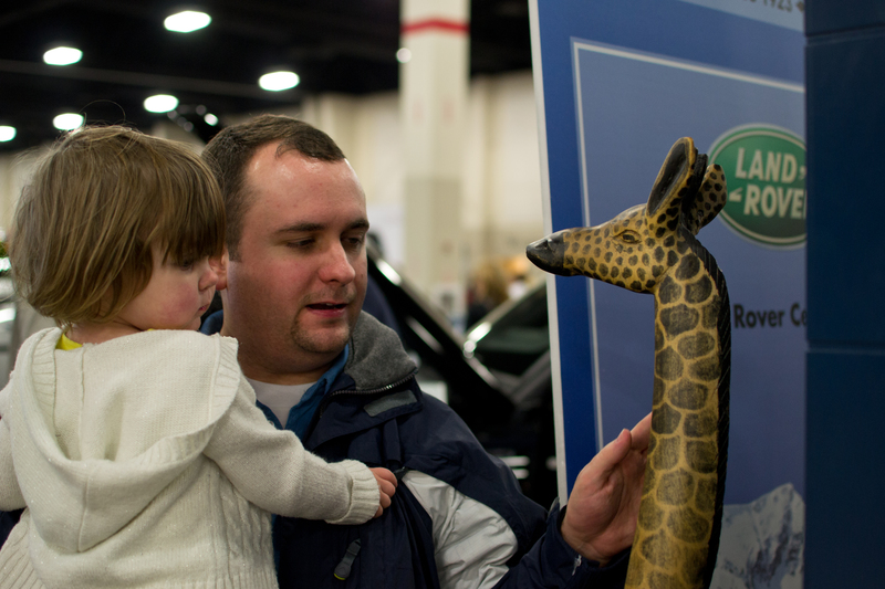 Emily spots a giraffe