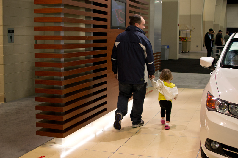 Emily was very excited and kept dragging Keith places.