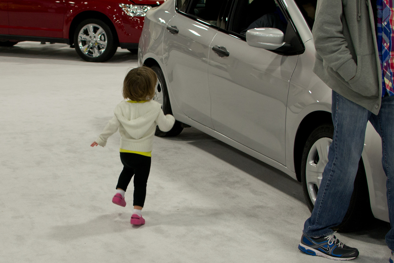 Running to yet another car