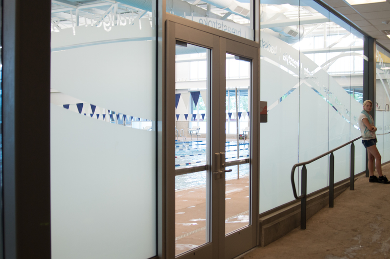 Entrance to the adult lap pool