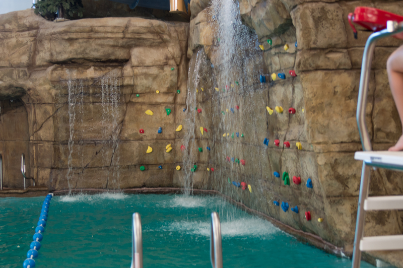 Waterfall rock wall (part of the diving pool)