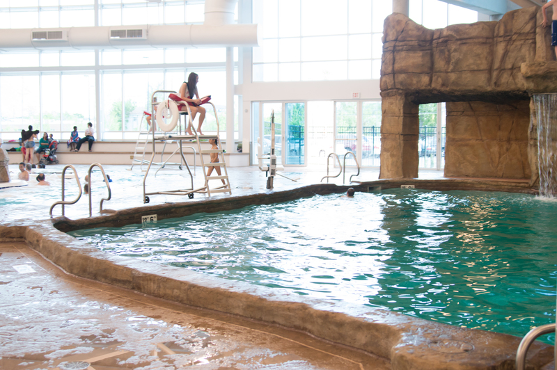 Diving pool, off in the distance is the lazy river