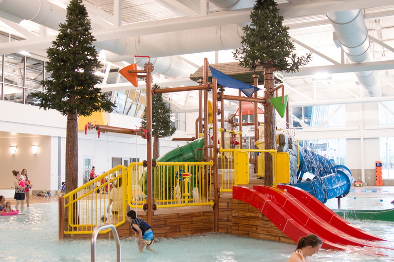 Splash Pad area goes from zero-entry all the way to 1'5" deep