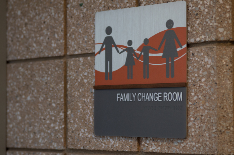 One of the family changing rooms (off of the locker lounge)