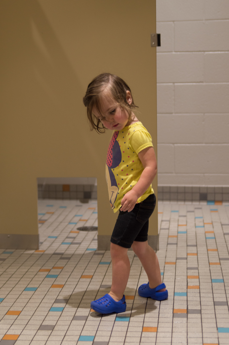 Main area. Em was "splashing" in the puddles