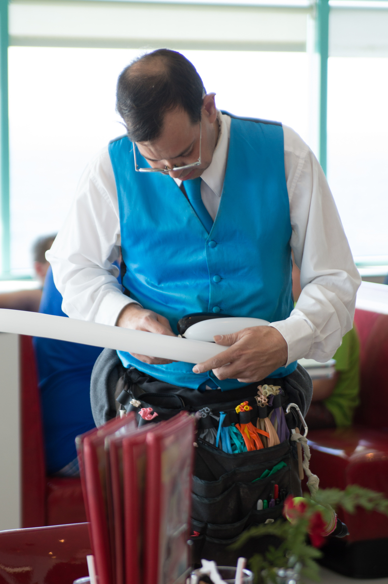 He made balloon creatures for us - cool!