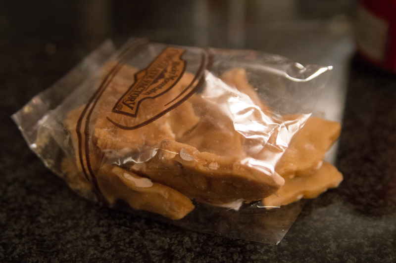 I enjoyed some yummy peanut brittle