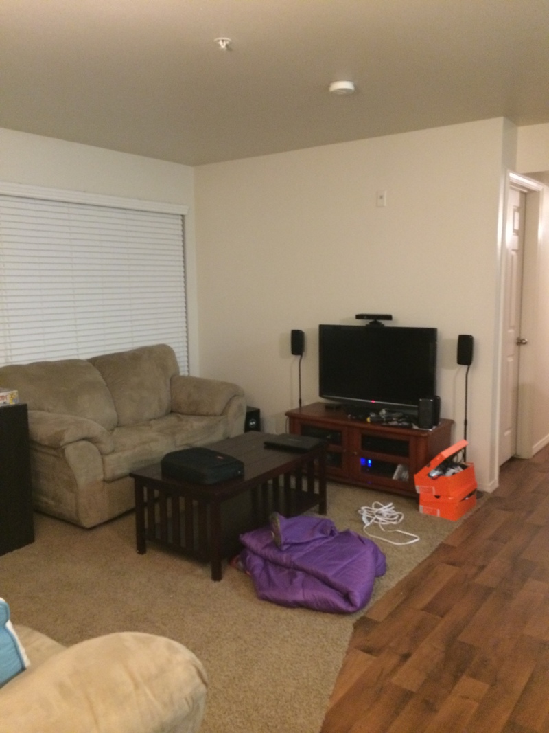 To the left - living room