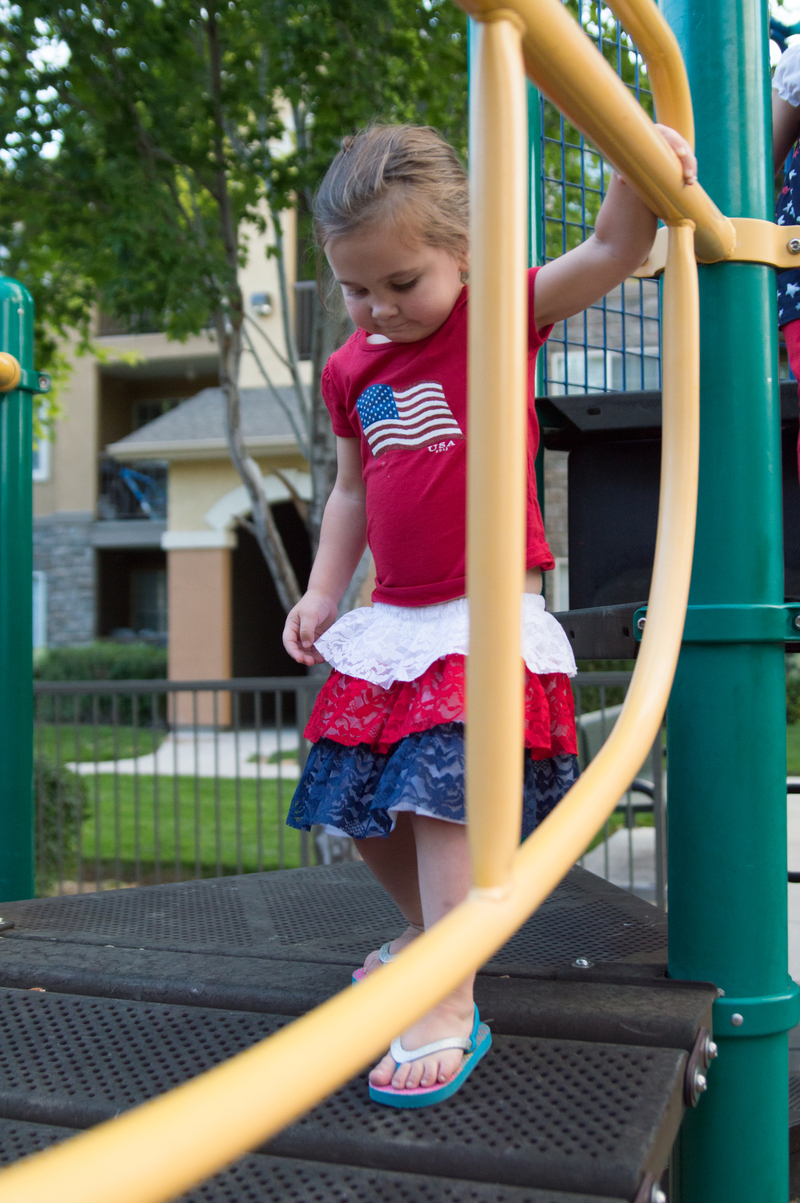 This girl has been TERRIFIED of walking across this bridge so we were thrilled she tried it today!