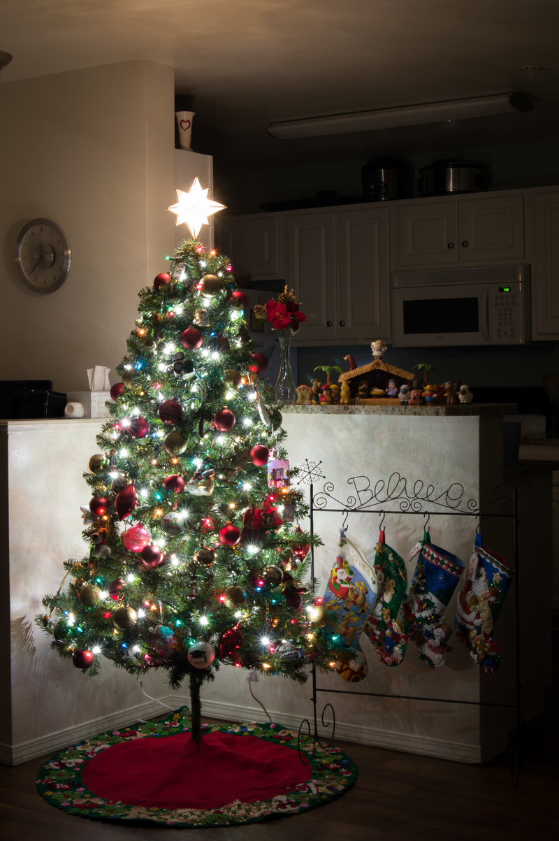 Decorations shortly after Thanksgiving