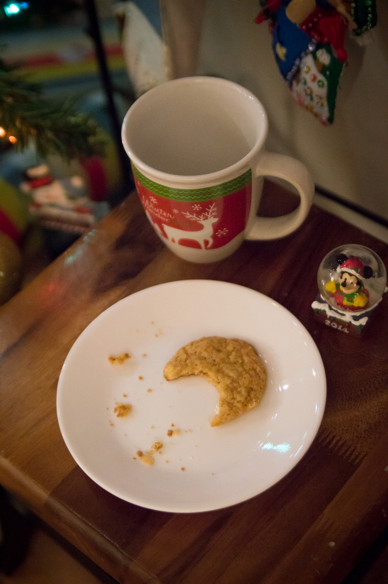 Santa ate some cookies and drank some milk