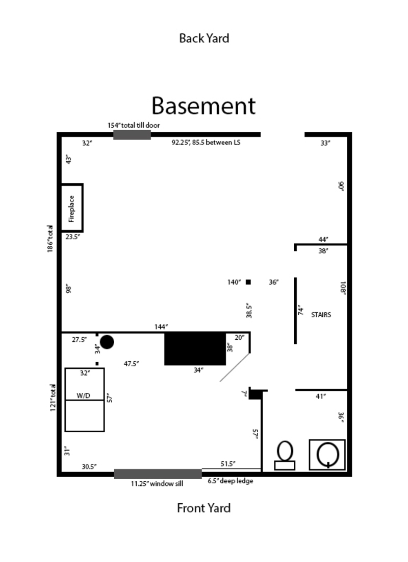 Basement measurement and layout
