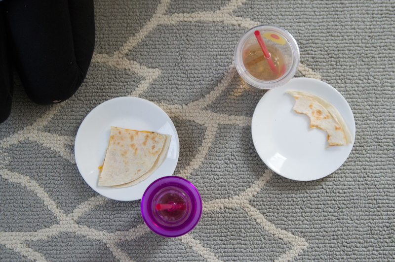 Lunch back at my house - quesadillas!